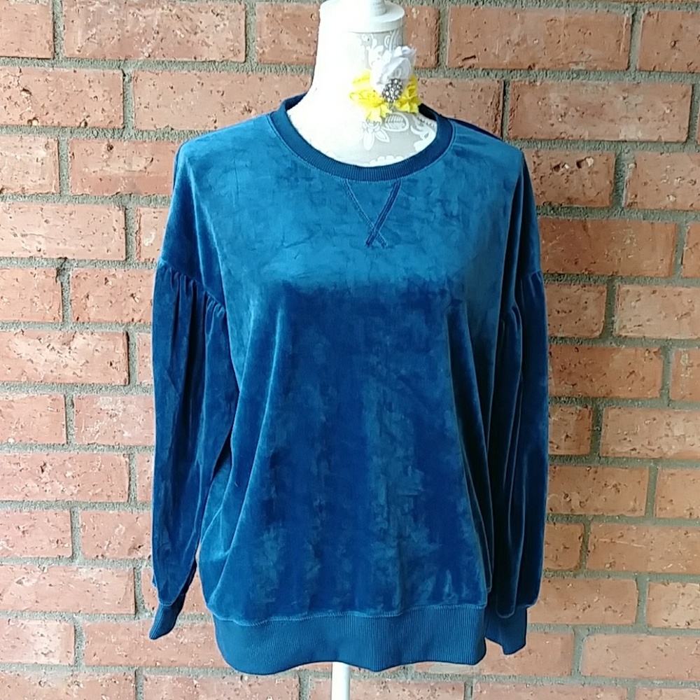 L Gilligan O'mally blue sweater